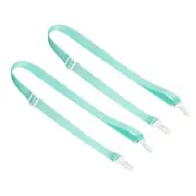 2 Pcs Shoulder Strap Adjustable Swivel Clips Hooks Buckle Slide, Cyan