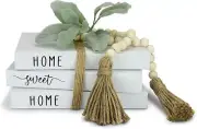 White Decorative Books for Home Decor, Farmhouse Faux