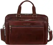 [Marc Peter] Seattle Laptop Bag, Leather Shoulder Bag for 15.6 Inch Laptop, Briefcase for Notebook, Bag for Men and Women