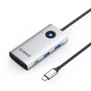 Orico PW11-6PCR-SV Type-C 6-in-1 5Gbps Multifunction Docking Station w/RJ45 - Silver