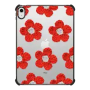 iPad 10.9-inch (10th gen) iPad Impact Case Crochet Flowers - Red