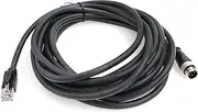 M12 to RJ45 D-Coded 4 Pin Male Cat5e Ethernet Waterproof Cable Industrial Wire Transmission Sensor Cable (5M)