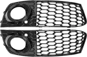 Fit For Audi A4 B8 2009-12 RS4 Style Honeycomb Mesh Fog Light Grill Grille Cover