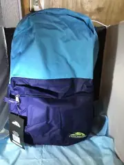 Trailmaker Equipment Backpack Mesh Pocket Navy Blue Aqua Hike 19”X12”X 10”