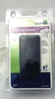 Leviton TBL03 Universal Tabletop Slide Control Lamp Dimmer, Black