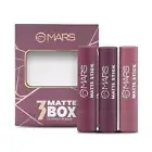 Mars Matte Lipstick Set, 03 Plum For Smooth Makeup Long Lasting 3 Pieces