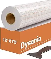 Transfer Tape for Vinyl - 12” x 70 FT w/Orange Alignment Grid for Adhesive Vinyl - Medium Tack Vinyl Transfer Tape for Silhouette Cameo, Cricut for Decals,Signs, Windows and Stickers