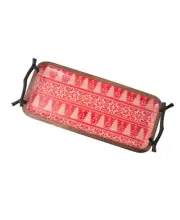 Thirstystone Chalet Wood Serving Tray with Metal Handles