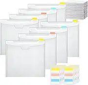 Paper Storage Scrapbook Box - Transparent Sheet Holder, Arts Organizer Case, Tabbed Craft Container | 12 X 12 Design Helps Arrange Documents While Creating, Labeling, Filing, Scrapbooking