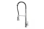 AQUAPERLA Spring Pull Out Spray Kitchen Mixer Tap - Chrome - Tall