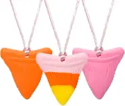 Silicone Chew Necklace, 3 Pack Sensory Chew Necklace Bundle for Kids with Teethi