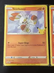 Scorbunny - Holo + Non-Holo - 16/25 - McDonalds 25th Anniversary - Pokemon Card