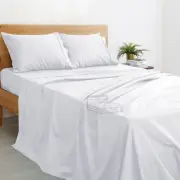 Olympic Queen Cotton Bed Sheets Set-400 Thread Count Cotton Sheets-4 Piece Sh...