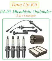 Tune Up For 04-05 Mitsubishi Outlander 2.4L4: Spark Plug Wire Set Cap Rotor (for: Mitsubishi)