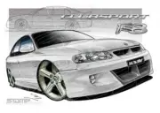 HSV Clubsport VT VT CLUB R8 HERON WHITE A2 FRAMED PRINT (V037)