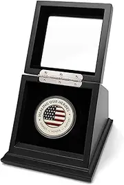 Chez Monett Challenge Coin Display Case 1.5-1.75 Inch 38-44.5 mm Coin Holder 1 Slot (Black, 1 Slot)