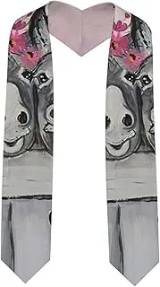 [EdWal] donkey and flower print Graduation Stole and Sash Class for Unisex Adult Honor Stole Honor Stole of 2025