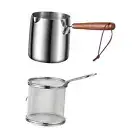 Deep Frying Pot Cooking Pot Frying Basket for Camping Dining Room Picnic
