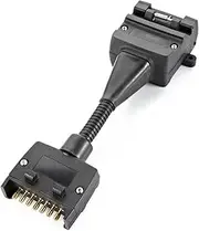 OZNALA 7 Pin Plug to 12 Pin Flat Socket Trailer Adaptor Caravan Wiring Connector 4wd