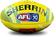 Sherrin SDNR Indigenous Leather Official Game Football, Size 5, Yellow