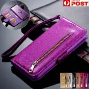For Samsung A13 A33 A53 A12 A52 A72 Glitter Bling Case Leather Wallet Flip Cover