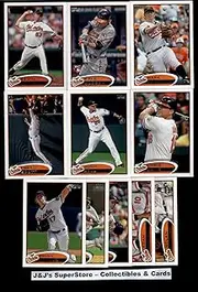 Topps 2012 Baltimore Orioles Complete Master Team Set (Series 1,2,Plus Update Series) - 33 Cards - O'day, Patton, Jones, Strop, Lindstrom, Avery, Paulino, Ayala, Hammel, and Arrieta