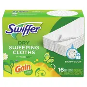 Sweeper Dry Sweeping Pad Multi Surface Refills for Dusters Floor Mop, Gain, 16