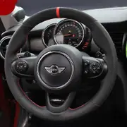 Hand-stitched Genuine Leather car Steering Wheel Cover for Mini (Hatchback/Mini) JCW Clubman JCW Convertible JCW Countryman style 1