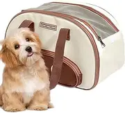 Portable Puppy Bag - Soft Puppy Bag, Breathable Dog Carrier | Easy Load, Sturdy, Well Ventilated Bag with Bread Based Design, Pet Carrier for Small and Medium