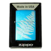 Zippo Windproof Lighter 24534 Planeta Fractal Cerulean Blue Fern Plant 60002969
