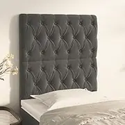Bed Headboard Set of 2, Beds Head Frame Headboards 2 pcs Dark Grey 80 cm Velvet