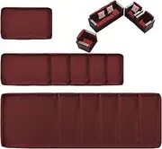 12 Pcs Outdoor Cushion Covers 23x25x4 Outdoor Patio Cushions Covers Replacement Waterproof with Zipper for Outdoor Sofa w/6 Seat Cushion Covers and 6 Backrest Pillow Covers RED, Covers Only