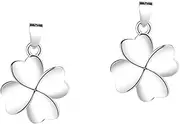 OSALADI 2pcs Silver Shamrock Pendant Necklace for Patrick's Day Party Fun Festival Accessory Lucky for Cosplay and Celebrations