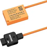 zolyet LP-E17 Dummy Battery with D- Connector Power Cable 60cm Long D- to LP-E17 Dummy Battery Replaceme for EOS RP R50 R10 M3 M5 M10 M50 M100 M6 Mark II Rebel T6i T6s T7i Cameras Orange