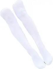 [yuksok] Fashionable Women's Knee-High Socks for Stylish Boot Enthusiasts - White, 71cm