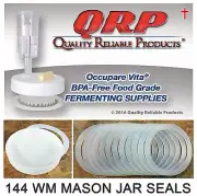 12 Dozen QRP Mason Jar Reusable Silicone SEALS WIDE MOUTH for Plastic Lids Caps