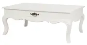 French Provincial 2 Drawer Coffee Table - White