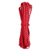 Flat Braided Leather Cord 5mm 5m Dark Red Craft Strip for Jewelry 16.4ft