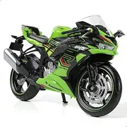 1:12 Motorcycle Model for Kawasaki Ninja ZX-6R Metal Diecast Motorcycle Model Toy Mini Moto Gift (Green)