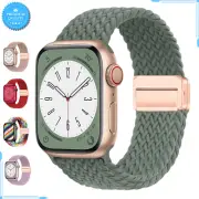 Braided Bracelet Strap Wristband For Apple Watch 38 40 41 42mm Magnetic Band