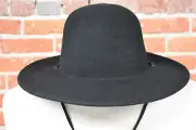 100% WOOL ORIGINAL CHUCK MARK MCNAIRY CELINE BRIM FLOPPY HAT BLACK size LARGE