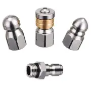 PWACCS Sewer Jetter Nozzle for Pressure Washer - Stainless Steel Drain Cleani...