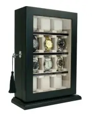 Hand Made Watch Jewelry Display Storage Holder Case Glass Box Organizer Gift 56c