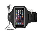 Sports arm bag|Suitable for 6.4 inch fitness mobile phone arm bag - large silver