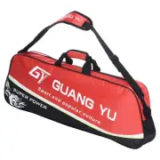 3 Racquet Tennis Badminton Racket Bag Waterproof Carrying Bag with Strap, Red