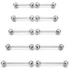 Prjndjw 14G Surgical Steel Straight Barbell - Tongue & Nipple Rings for Women...
