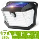 Solar LED Motion Sensor Security Flood Light Wall Lamp Garage Garden Yard 178COB