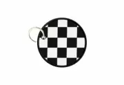 Keychain keyring print flag roundel circle checkered