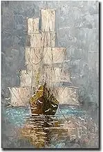 V-inspire Art,24 x 36 Modern Abstract Hand Painted Sailboat Artwork Painting for Living room Bedroom Acrylic Wall Art Canvas Art Wall Colorful Decoration Of Living Room and Bedroom