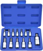 10073A Tamper Proof Torx Bit Socket Set |13-Piece | S2 Steel Bits & Cr-V Steel S